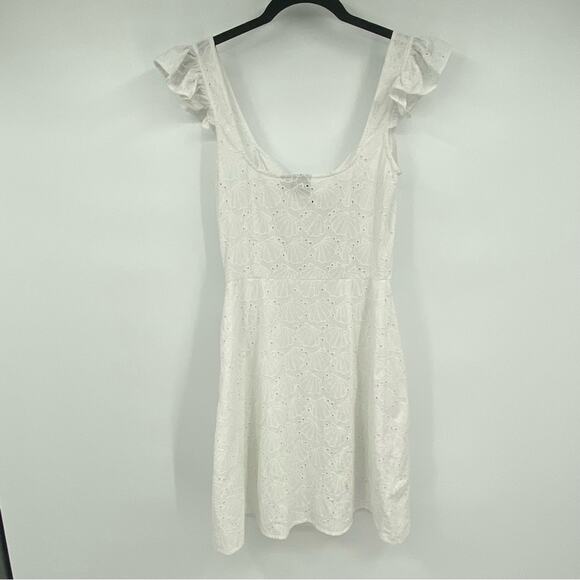 ASOS White Button-Front Mini Dress - Picture 6 of 11